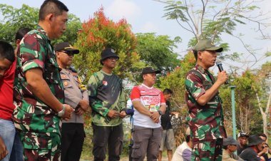 HUT TNI ke 79 Kapolsek Pebayuran Hadiri  Kegiatan Senam Bersama dan Lomba Fune Mancing Mania