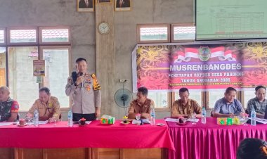 Hadiri kegiatan Musrenbangdes Kapolsek Mempawah Hulu berikan himbauan Kamtibmas