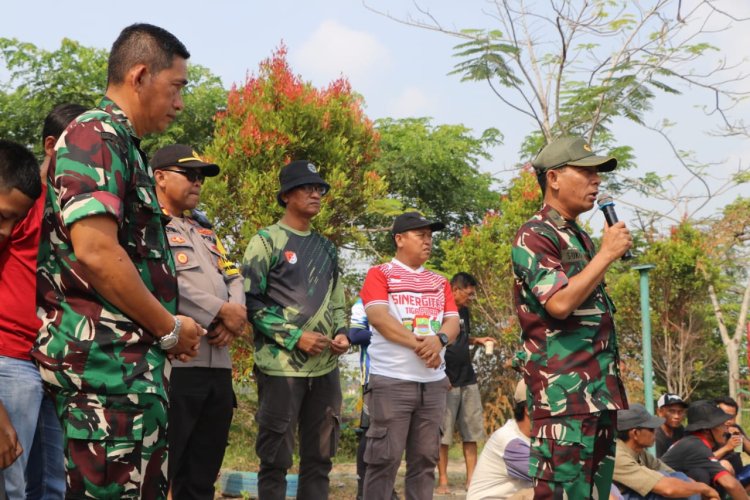 HUT TNI ke 79 Kapolsek Pebayuran Hadiri  Kegiatan Senam Bersama dan Lomba Fune Mancing Mania