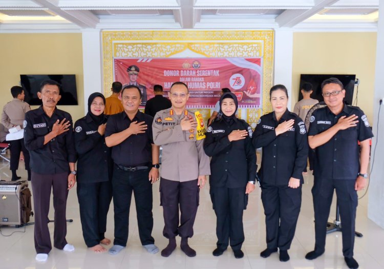 Peringati Hari Jadi Ke-73 Humas Polri Polda Kalbar Gelar Donor Darah Serentak