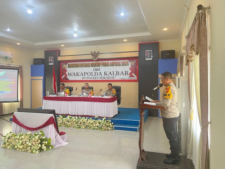 Wakapolda Kalbar dan Karo Ops Tinjau Langsung Asistensi Operasi Mantap Praja Kapuas di Polres Jajaran