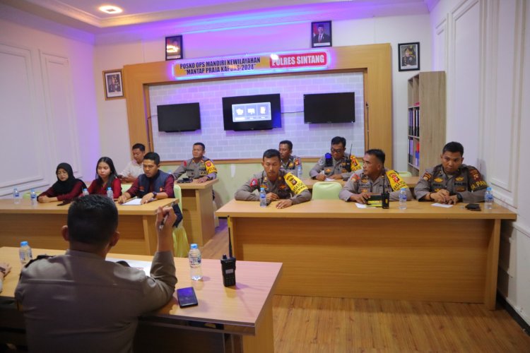 Polres Sintang Kembali Gelar Rapat Koordinasi Pastikan Kesiapan Jelang Pergeseran Logistik