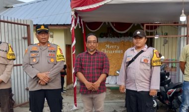 Kapolsek Pebayuran Pimpin Pengaman Menyambut Perayaan Natal dan Tahun Baru 