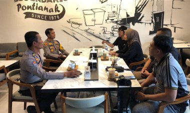 Kapolres Singkawang Ngopi Bareng Bersama Awak Media