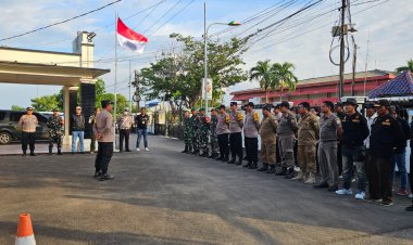 Dalam Persiapan Pengamanan Malam Tahun Baru, Kapolsek Tambelang Pimpin Apel Gabungan 