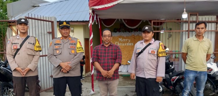 Kapolsek Pebayuran Pimpin Pengaman Menyambut Perayaan Natal dan Tahun Baru 