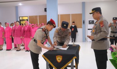 Polres Sintang Gelar Upacara Serah Terima Jabatan Kasat Reskrim