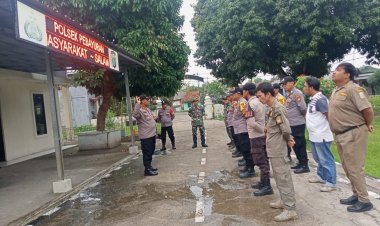 Kapolsek Pebayuran Pimpin Apel Gabungan,Kesiapan Pengamanan Malam Tahun Baru Imlek