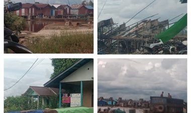 Lapor Pak kapolda Kalbar Di duga terjadi penimbunan BBM minyak solar untuk aktivitas PETI ilegal di desa teluk geruguk KM : 20.600