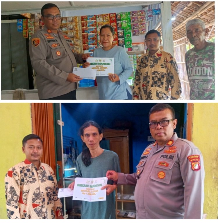 Tingkatkan Kualitas Usaha, Kapolsek Pebayuran Bersama Tim Baznas Kabupaten Bekasi Berikan UMKM Kepada Dua Warga Pebayuran 