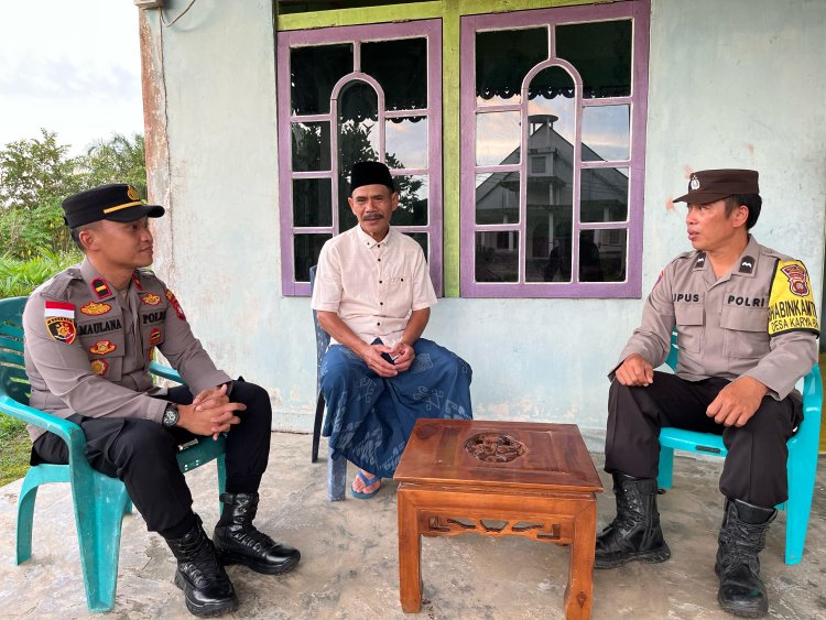 Kapolsek Sungai Betung IPDA Maulana Lakukan Silaturahmi ke Tokoh Agama di Bulan Ramadhan