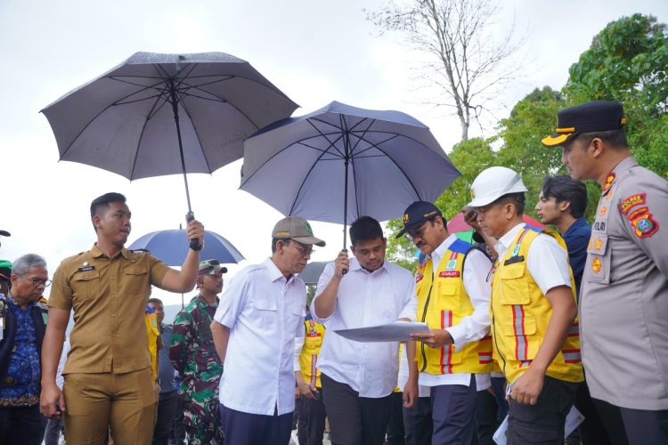 Tinjau Perbaikan Ruas Jalan Nasional Batu Jomba Bobby Nasution Minta Jalur Aman Dilalui Pemudik