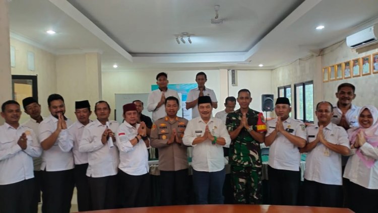 Kapolsek Tambelang Hadiri Rapat Minggon Tingkat Kecamatan Sukawangi 