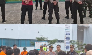 Kapolsek Serang Baru Pimpin Apel Persiapan Pengamanan Massa Menuju Monas 