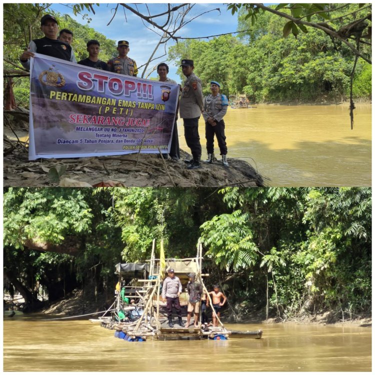Polsek Sepauk Gencar Sosialisasi Larangan PETI  Warga Diminta Taat Aturan