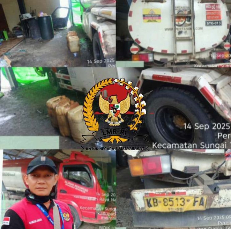 Supir Tanki Pertamina Kencing Di Sebuah Warung Sekaligus Penampung BBM Ilegal Milik (S)